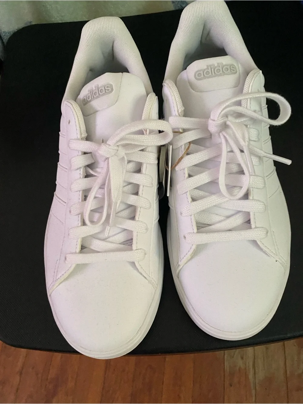 adidas White Low-Top Leather Sneakers